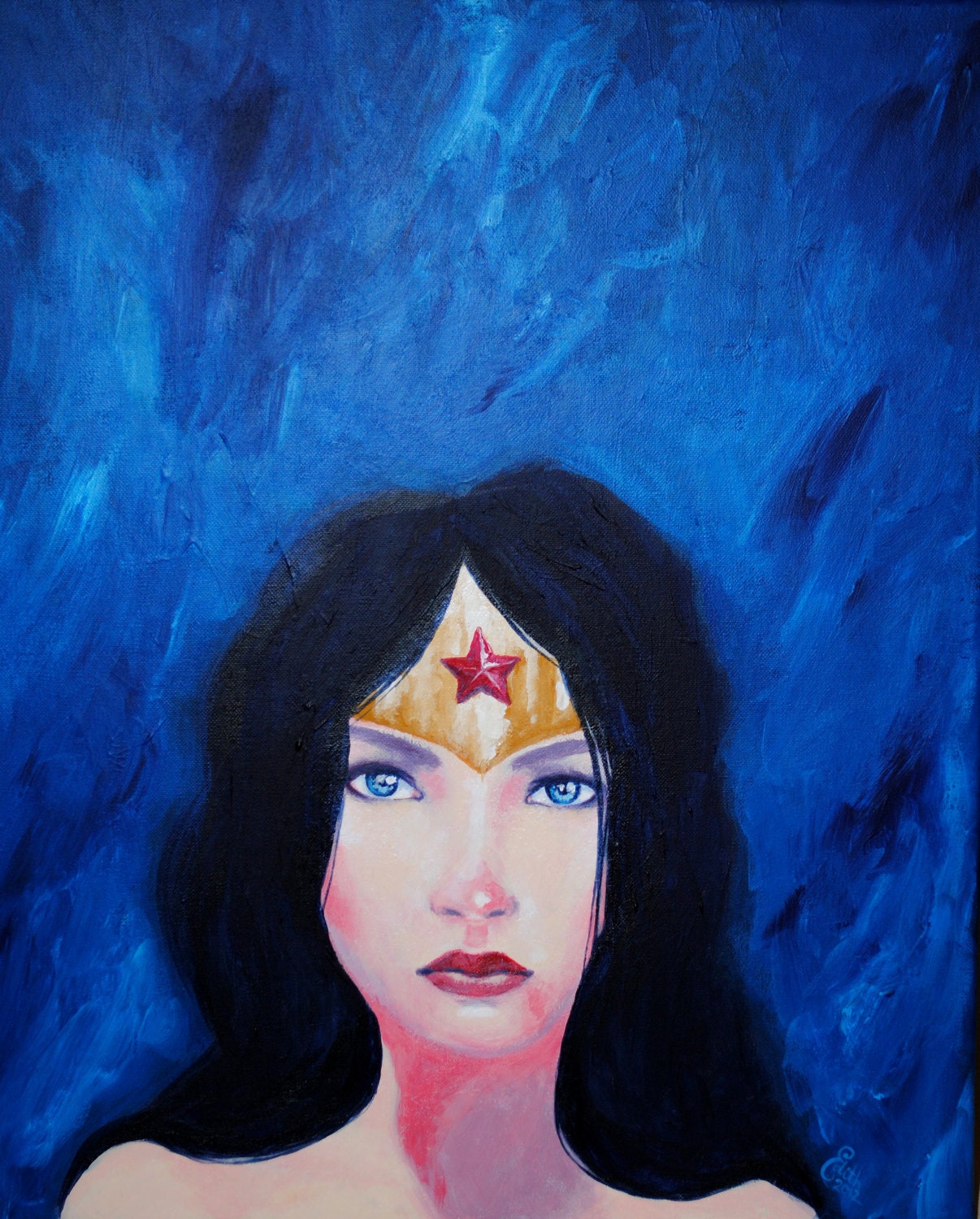 Wonder Woman original acrylic 8"x10" giclee print