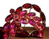 Vintage Juliana Brooch  DeLizza & Elster Marquis Rhinestones