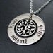 Hand Stamped Grandma Jewelry - Personalized Mommy Necklace - Family Tree Open Circle