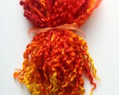 Tailspinning Teeswater Locks Premium Hand Painted Hand Selected 10"-14" Long "En Fuego 2" 1 oz