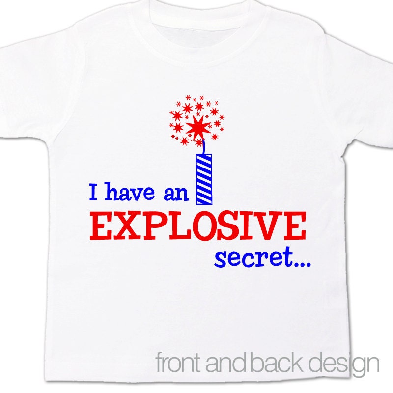 Big brother or big sister to be 4th of July firecracker FRONT/BACK pregnancy announcement Tshirt