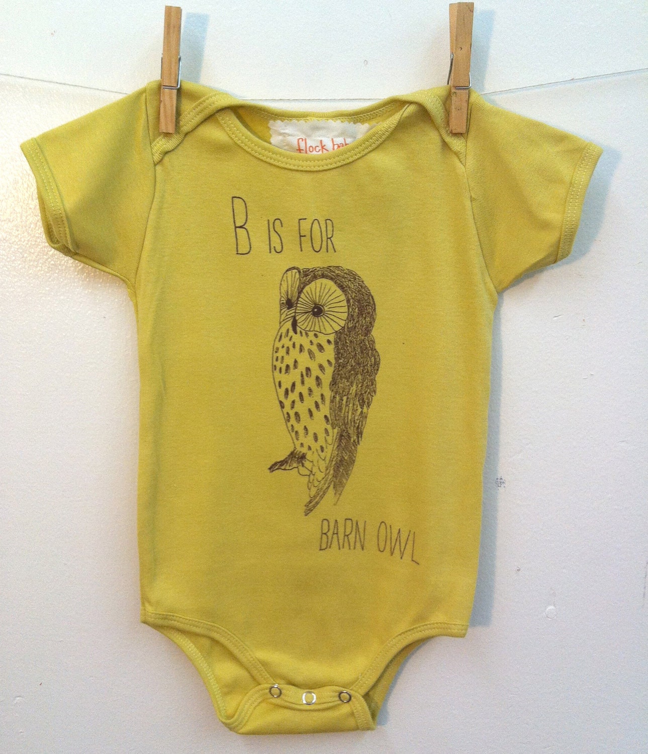 B is for Barn Owl Onsie 18 to 24 months size