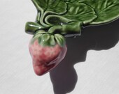 Ceramic Strawberry Dish / Strawberry Cermaic Dish / Strawberry / Ceramic / Olfaire Majolica Strawberry Dish
