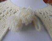 Vintage Cape / Vintage Crochet Cape / Vintage Off White Crochet Cape