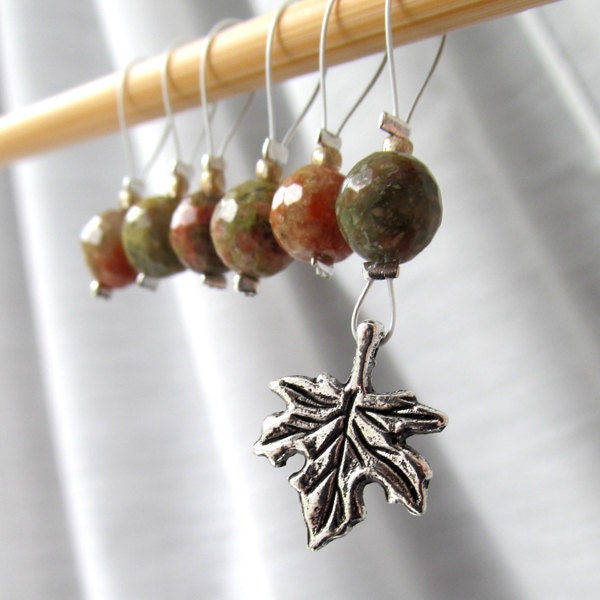 Autumn Is A Second Spring - Six Snag Free Stitch Markers - Fits Up To 5.5 mm (9 US) - Limited Edition