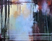 Rain 32 - original modern abstract oil painting 16x20"