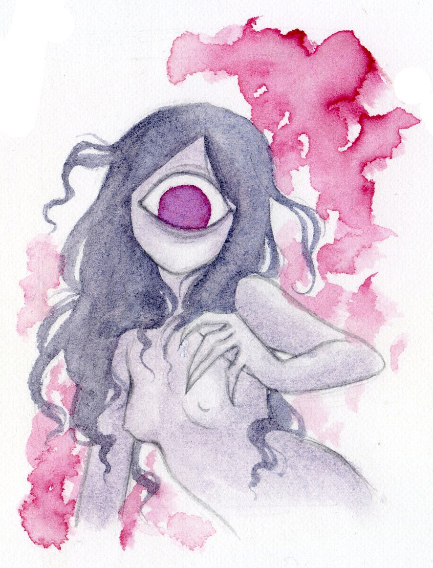 Cyclops Matted Original Painting