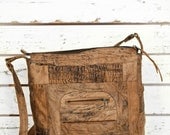 Recycled distressed brown leather purse