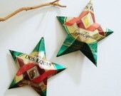 Dos Equis Cerveza Lager Especial XX Beer Stars Gift Toppers Ornaments Aluminum Can Upcycled
