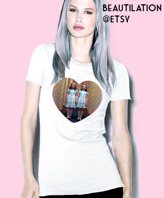 Shining TWINS- fitted ladies tee