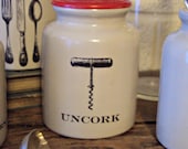 Vintage Mustard Crock Uncork Vintage French Mustard Jar With Original Lid Corkscrew