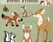 Forest Friends Digital clip art
