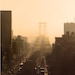 New York City Photography, Summer, peach, orange, ombre, wall decor, 8x10 print, Williamsburg bridge