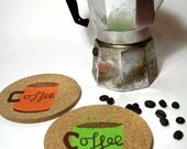 Coffee hand printed coaster