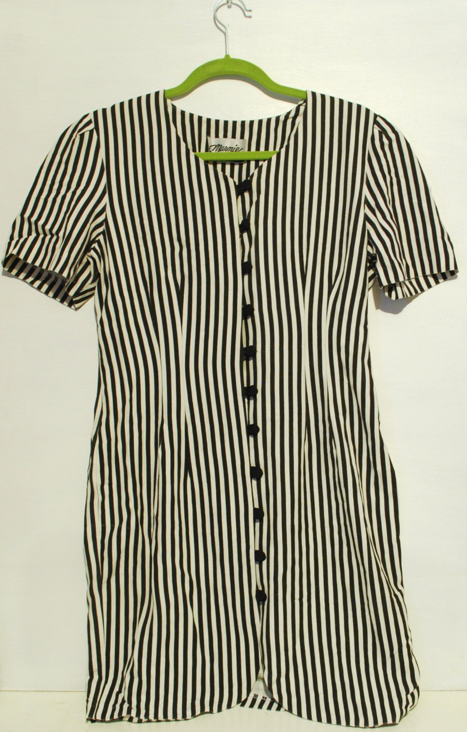 Marnie West Horizontal Black and White Stripe Size 11/12 Dress