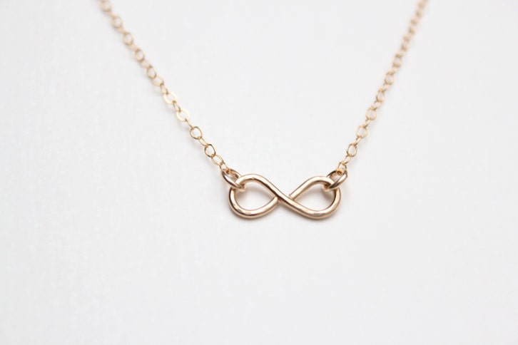 Tiny Infinity Necklace - Hand Forged - Figure Eight