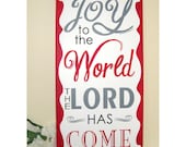 Christmas sign - JOY to the World Sign- Chalkboard style- Typography Word Art