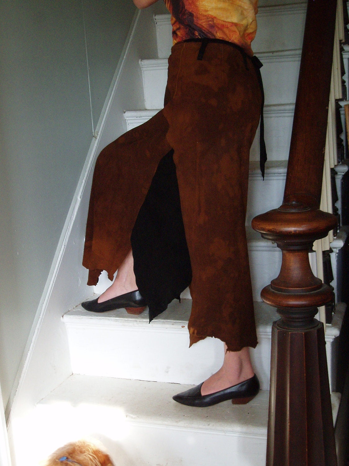 Pixie Hippie Suede Long Wrap Skirt