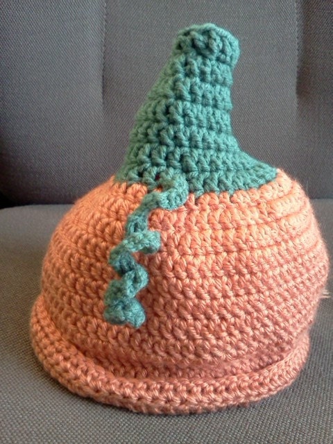 Pumpkin Hat - Child's kids toddler - Halloween Thanksgiving Fall - Free shipping USA