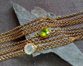 Gemstone Bracelet,Personalized Bracelet,Birthstone Jewelry,Blue topaz ,Peridot ,Aquamarine, Gold Bezel Gemstone Bracelet,