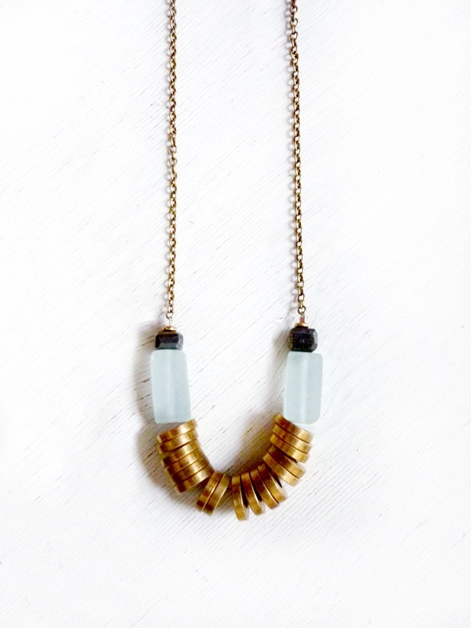 Turquoise tube necklace