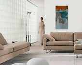 Original Abstract Painting - Contemporary Fine Art - Acrylic on Canvas 12 x 24 - textural