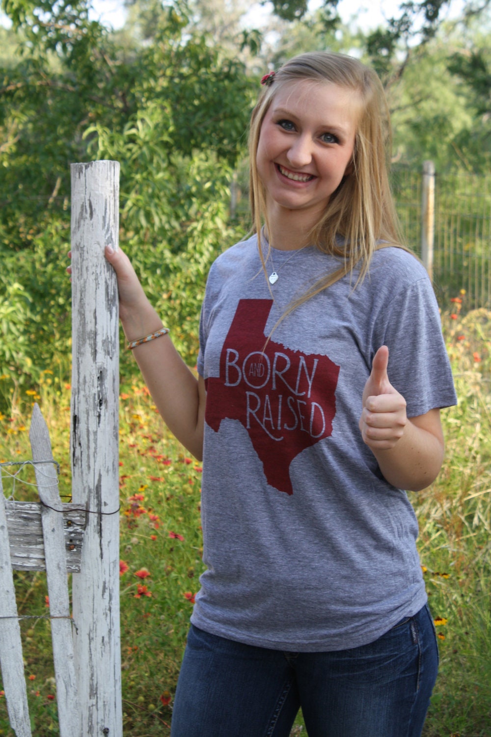 SMALL Adorable Sexy Cute Born & Raised Texas ATM Aggie Maroon Grey American Apparel Cotton T Shirt TAMU