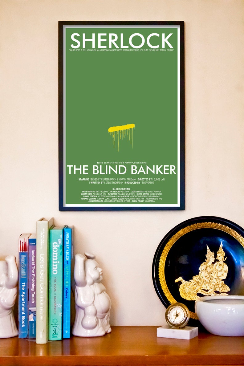 Sherlock Art Print: "The Blind Banker" - An 11x17 Modern Mystery Poster