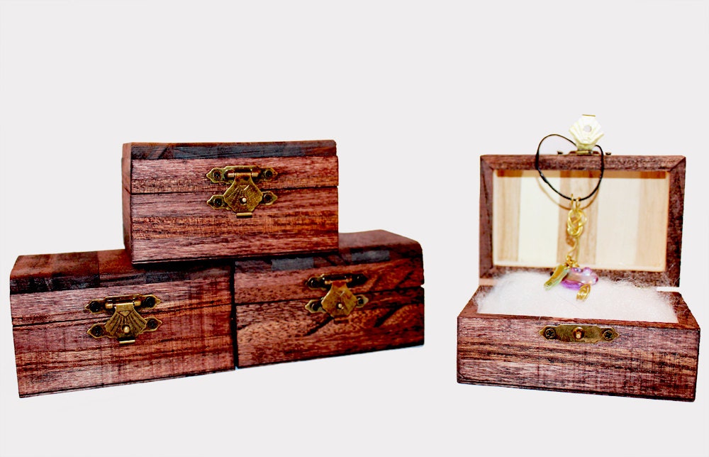Hand-stained and Weathered Jewelry Treasure Chest