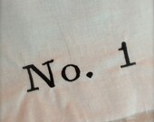 Embroidered Applique  "No. 1"  Large Font