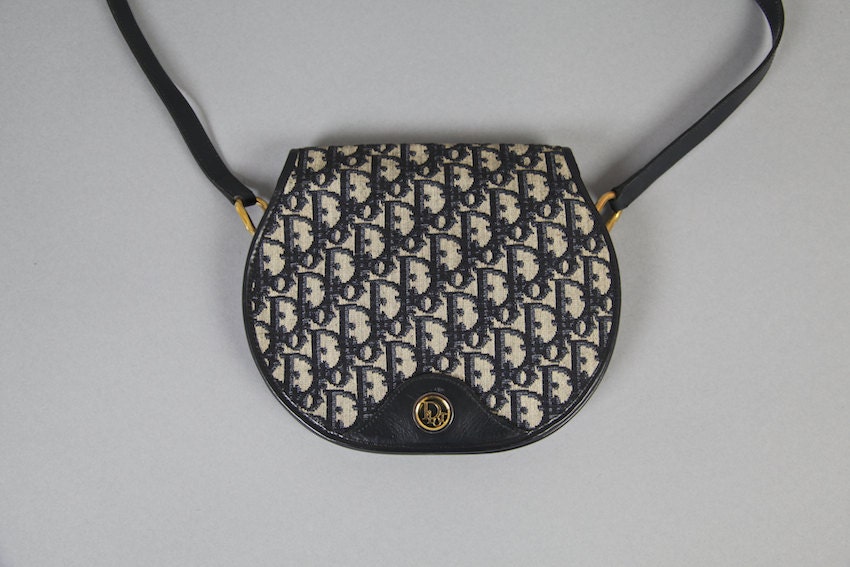vintage purse, 1970's Christian DIOR logo mini shoulder / cross body bag