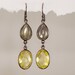 Labradorite Earrings - Oxidized Silver Earrings - Lemon Citrine Gemstone Earrings - Long Dangle Earrings