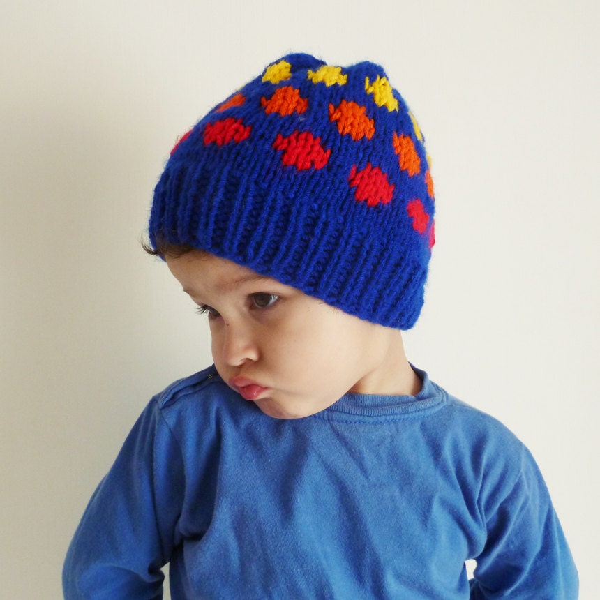 Hat polka dots pattern - baby / Adult 7 sizes - Knit beanie polka dot tutorial PDF - halloween costume - bysol