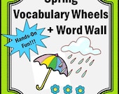 Homeschool Teacher Classroom Spring Summer Word Wheel and Wall