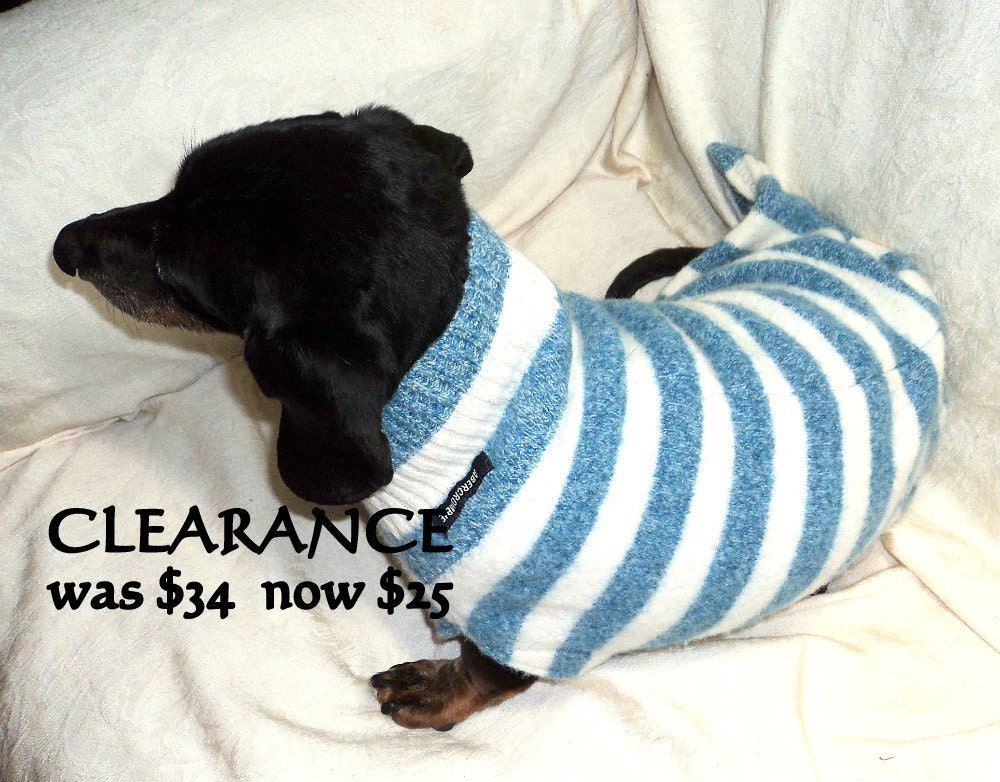 Dachshund jumper sweater coat small dog felted lambswool