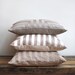 Doha metallic blush pink hand printed on greige hemp pillow cover 12x21