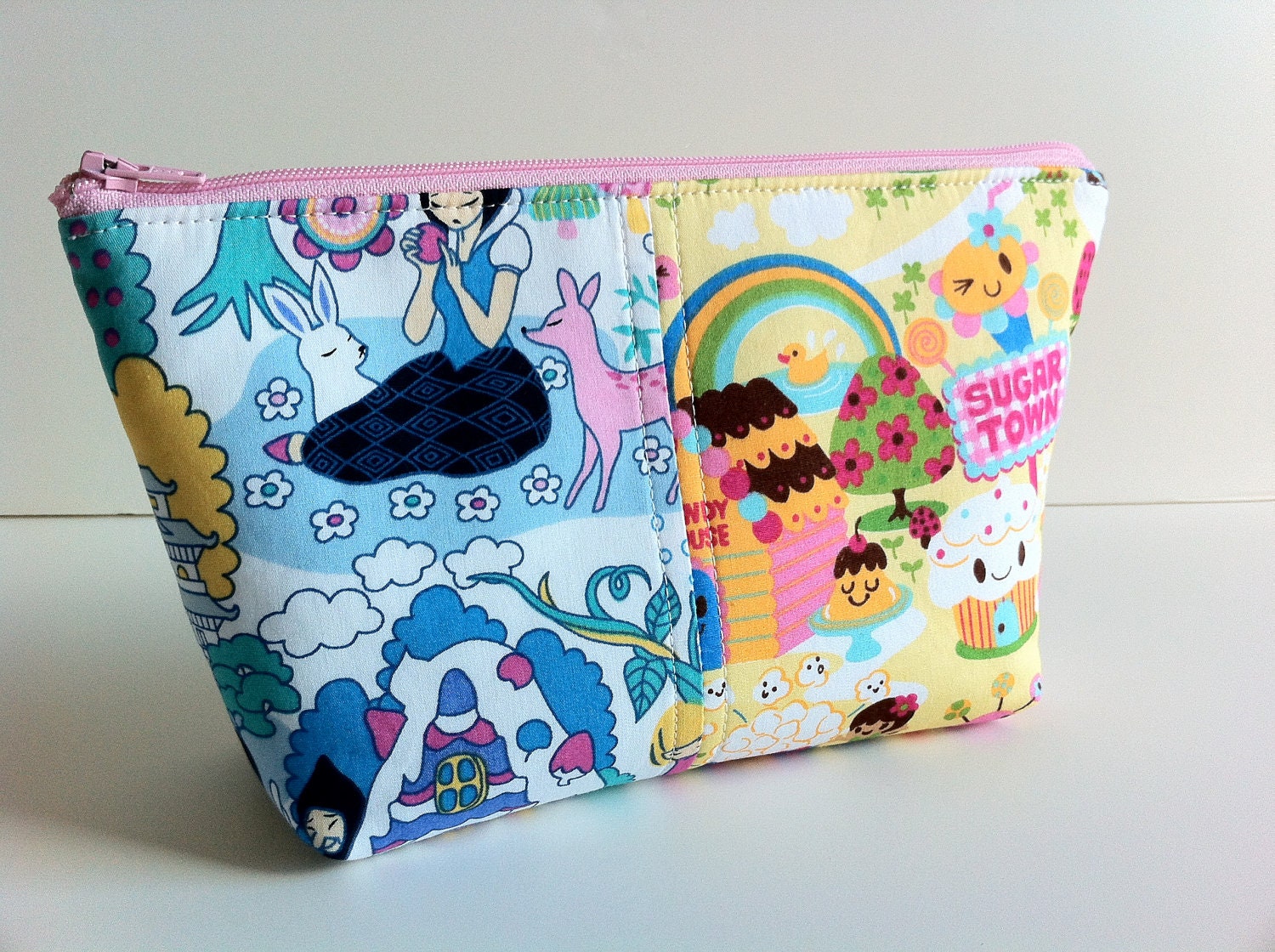 Cosmetic pouch, makeup bag, kawaii bag by Tomodachi Kitty (Ready to Ship)