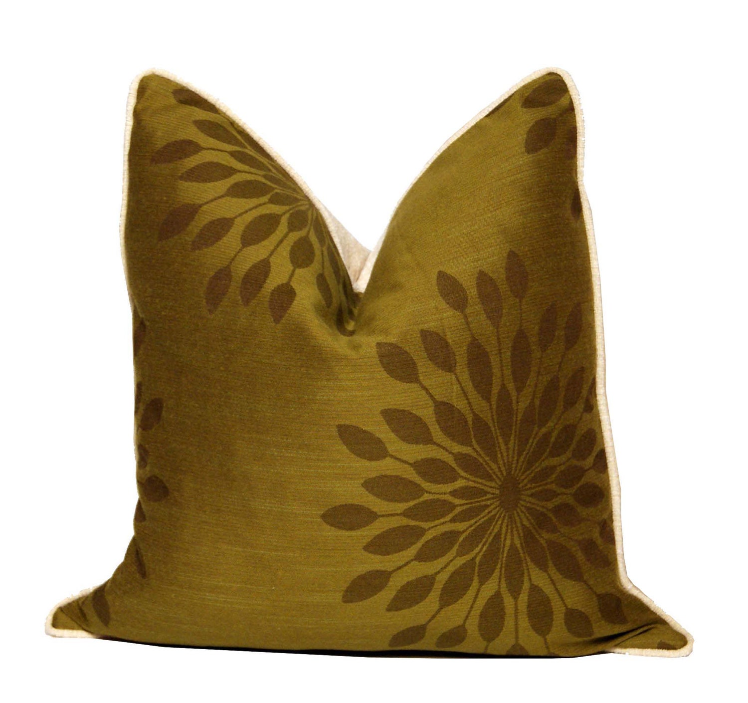 Retro Green Starburst Pillow