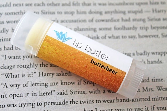 Butterbeer lip butter, natural vegan gluten-free lip balm, butterscotch vanilla wizardry