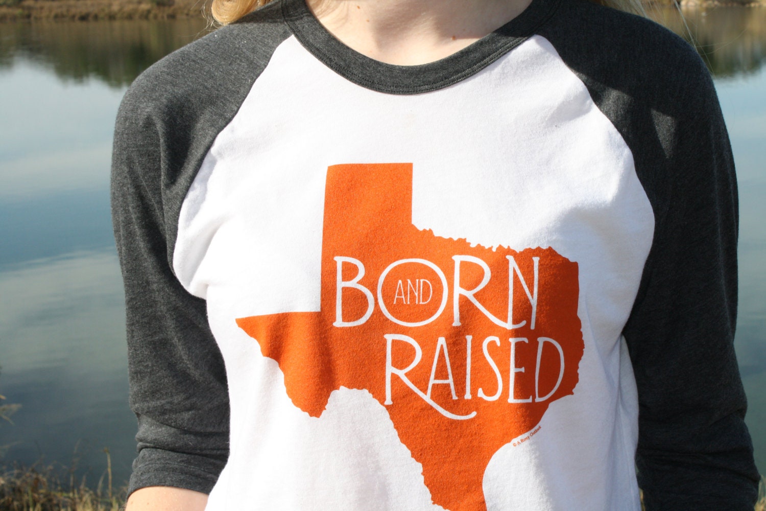XS Texas Born & Raised extra small UT Longhorn Burnt Orange Cotton Baseball T Shirt University, Austin TX is home, Proud Native Texan  shirt