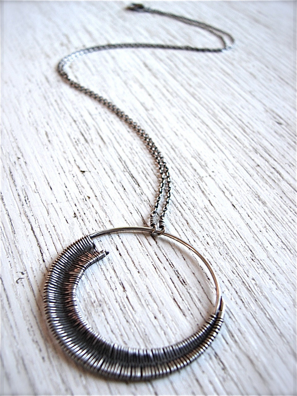 Large Woven Spiral Pendant