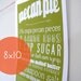 8x10 Pecan Pie Kitchen Art Print with Handlettering