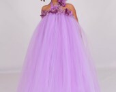 Flower Girl Tutu Dress - Purple - Lovestruck Lilac - 12 Month to 2 Toddler Girl