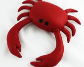 Edmond the red crab plush - Free shipping - Ready to ship