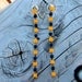 Vintage DIY Hand Painted Neon Orange/Black Rhinestone Dangle Pierced Earrings