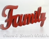 8" Family Sign,Wall hanging, Wooden Family sign, wooden letters,wooden sign, home decor, wood sign, Housewares, Wall Decor