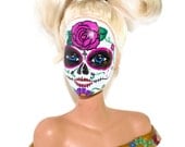 9" Tall Sugar Skull Barbie Styling Bust Handpainted