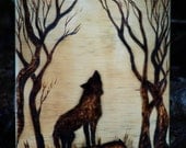 Wolf Wood Burning.