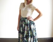 long pleated skirt,  high waist skirts, floral skirts