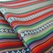 South American Fabric, Peruvian Fabric, Woven, Teal Pampa Stripes, 1 Yard